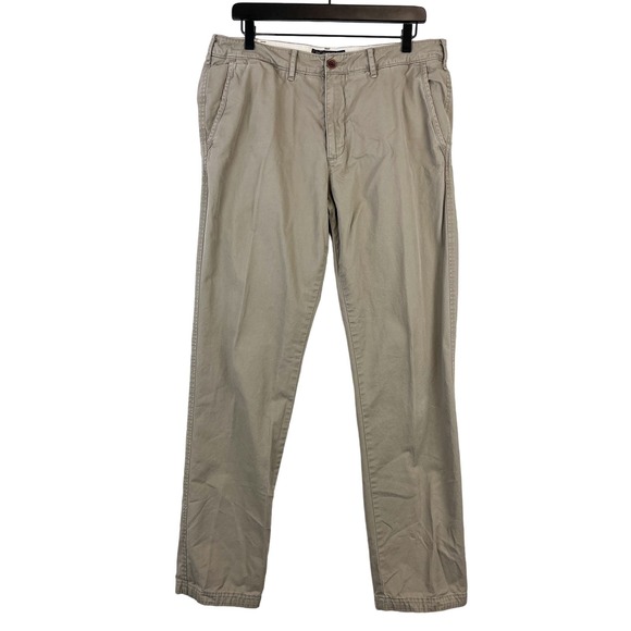 Abercrombie & Fitch Other - Abercrombie & Fitch Mens (34x32) Slim Straight Chino Pants Beige Cotton